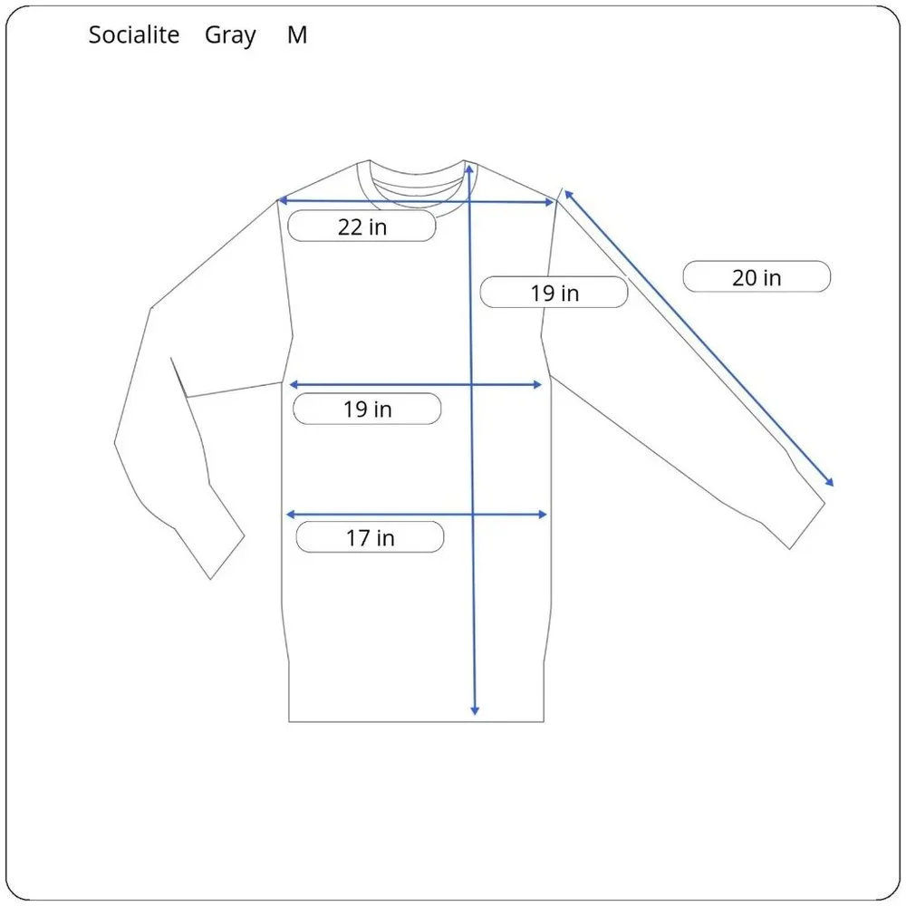 New Socialite Women's Medium Gray Loop Knit V-Neck Crop Slouchy Pullover Sweater